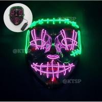 ราคา หน้ากาก LED พร้อมส่ง หน้ากากมีไฟ มี3จังหวะ หน้ากากปาร์ตี้ ตกแต่ง ฮาโลวีน หน้าไฟ หน้ากาก ตกแต่งฮาโลวีน (22625975630)