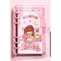 ราคา สมุดโน้ตไดอารี่ Diary DIYลายการ์ตูนน่ารักๆ แพลนเนอร์ ปกใส PVC จดบันทึกปกใสเนื้อนุ่ม เปิด ปิดด้วยกระดุมสำหรับนักเรียนเครื่องเขียน พร้อมส่ง (20155319877)