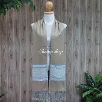 ราคา ผ้าพันคอ ผ้าคลุมไหล่ ลายขิด เนื้อผ้านิ่ม ลายตัดสวยๆ (23922173768)