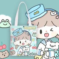ราคา กระเป๋าสะพายข้าง กระเป๋าผ้า ลายการ์ตูนน่ารักๆ นักเรียน นักศึกษา สไตล์เกาหลี แฟชั่น พร้อมส่ง (19765852932)