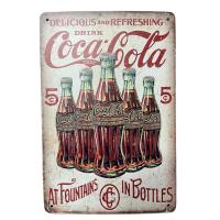 ราคา ป้ายสังกะสี ป้ายวินเทจ ป้ายโค้ก coca cola ขนาด 20x30 เซนติเมตร (11699140855)