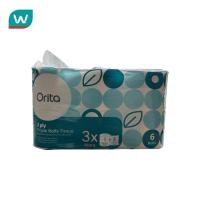 ราคา Orita โอริต้า กระดาษทิชชูม้วน ทริปเปิ้ลโรล 1แพ็ค ความยาว 50เมตร ม้วน บรรจุ 6 ม้วน (24226533164)