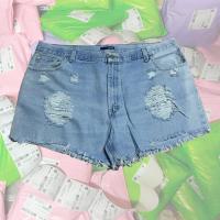 ราคา กางเกงยีนส์ขาสั้น สาวอวบ ไซส์ใหญ่ เล็ก กางเกงยีนส์ขาสั้นแต่งขาด มือสองคัดเกรด (24156481430)