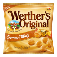 ราคา Werther Original Creamy Filling Caramel Candy Filled With Creamy Caramel เวอร์เธอร์ ลูกอมสอดไส้คาราเมล 80g (21617038469)