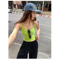 ราคา เสื้อสายเดี่ยวเว้าด้านหลัง มีฟองน้ำเย็บติดเสื้อ B612 (24188322899)