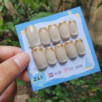 ราคา เล็บปลอม สีเจล แถมกาว ตะไบ เล็บปลอมสำเร็จรูป เล็บปลอมราคาถูก เล็บปลอมPVC (15476297021)