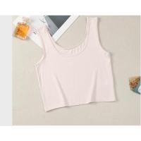 ราคา 038 เสื้อกล้ามครึ่งตัว เสื้อกล้ามสั้น ซับในครึ่งตัวผ้าไร้ขอบ ผ้าเย็นสบายมาก Free Size (11291684376)