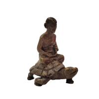 ราคา รูปหล่อหลวงปู่หลิวประทับพญาเต่า เนื้อทองเหลืองรมดำ ขนาดประมาณ 3 ซม บูชาเสริมโชคลาภการค้าขายเรียกเงินเรียกทอง (21737048790)