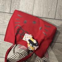 ราคา Just Star ความจุมากกระเป๋า Hellokitty ใหม่กระเป๋าผ้าแคนวาสน่ารักนักเรียน Crossbody Ins พกพาสะพายไหล่ Commuter (24384669037)