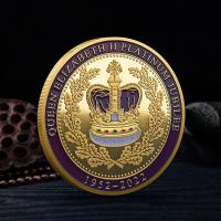 ราคา Queen Elizabeth II Platinum Jubilee เหรียญเงิน 1952 2022 มงกุฎสีม่วงของที่ระลึกเหรียญมงกุฎ Westminster Abbey Badge (24447392037)