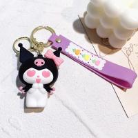 ราคา Anime Sanrio Kitty Figures Keychain Kuromi My Melody Action Figural Model PVC Key Ring Cinnamoroll Figurine Birthday Gifts (21515585344)