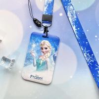 ราคา Disney Frozen ผู้ถือบัตร Elsa Lanyard การ์ตูนอะนิเมะนักเรียนรถบัส IDCard ใบอนุญาตทํางานสายคล้องคอแขวนเชือกป้องกัน (24061555416)