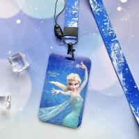 ราคา Disney Frozen ผู้ถือบัตร Elsa Lanyard การ์ตูนอะนิเมะนักเรียนรถบัส IDCard ใบอนุญาตทํางานสายคล้องคอแขวนเชือกป้องกัน (24061555417)