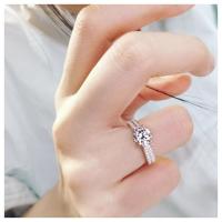 ราคา แหวนเพชรแถวหกตัวเงิน S925 แหวนเพชรโมซัม แหวนแฟชั่นแบบจำลอง เครื่องประดับผู้หญิง แหวนทรงสี่เหลี่ยมเล็ก รูปสุนัข รูปหัวใจ (23903997121)