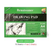 ราคา สมุดวาดเขียนสีน้ำ Renaissance ขนาด 210x297 mm A4 รุ่น R 105 R 205 R 605 (11803098900)
