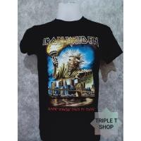 ราคา เสื้อยืดคอกลม สกรีนลาย IRON MAIDEN (7982963671)