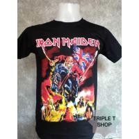 ราคา เสื้อยืดคอกลม สกรีนลาย IRON MAIDEN (7982820984)