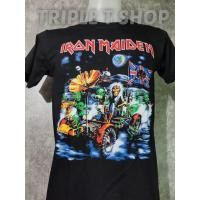 ราคา เสื้อยืดคอกลม สกรีนลายวง IRON MAIDEN (13635452644)