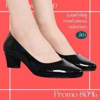 ราคา โปรดีๆ ลด 80 รองเท้าคัชชูส้นเตี้ย สีดำเงา ทรงหัวแหลม เบอร์ 36 40 166 (20593082978)