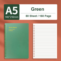 ราคา A5 B5 A6 Coil Notebook Retro Morandi Color Horizontal Line Spiral Notebook 80 Sheets Daolin Paper Student Stationery Paper Product (24243392921)
