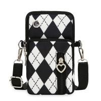 ราคา Belfoyer Ladies printed shoulder bag fashionable heart zipper mini sports crossbody bag multifunctional outdoor change phone bag (24155135745)
