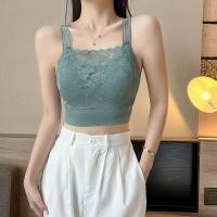 ราคา เสื้อคลุมเกาะอกลูกไม้ใหม่ป้องกันการสัมผัสสำหรับผู้หญิงไซส์ใหญ่พร้อมแผ่นเสริมหน้าอก ชุดชั้นในลายดอกไม้เกาะอกแบบลำลอง (24187188139)