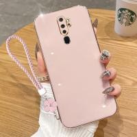 ราคา เคส YBD สำหรับ Oppo A9 A5 2020 F11 F9 Pro A11X A92 A52ทำจากซิลิโคนนิ่มขอบชุบโลหะหรูหราเคสป้องกันโทรศัพท์แบบนิ่มพร้อมเชือกแขวนดอกไม้ (22601847814)