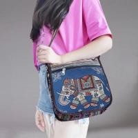 ราคา S way Lady Crossbody Shoulder Bag Phone Purse Handbag Pouch Ethnic Style Embroidered Messenger Bag Retro Canvas Bag (24496916678)