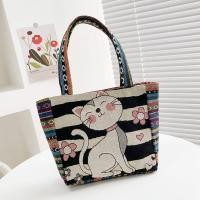 ราคา QNQN Fashion tote bag high end ethnic style womens handbag large capacity womens armpit bag portable outdoor commuting handbag embroidered canvas handbag (23377032394)