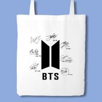 ราคา กระเป๋าผ้าแคนวาส กระเป๋าผ้าลายBTS บังทัน V 1 กระเป๋าสะพายข้างลายน่ารักสไตล์เกาหลี ถุงผ้า (14749145591)