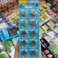 ราคา 10ก้อน ถ่านกระดุม Vinnic L1154F LR44 A76 AG13 LR1154 1 5V Alkaline Battery จำนวน10ก้อน ของใหม่ของแท้ (19412070491)