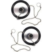 ราคา In Stock 2Pcs Bath Drain Stopper Plug43mm Kitchen Sink Plug and Chain Universal Sink PlugBathroom Bath Plug and Chain Rubber Sink Drain Plug for Kitchen Bathtub Sink Bathroom (10540740852)