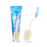 ราคา NATUR แปรงล้างขวดนม แปรงล้างจุกนม เนเจอร์ ด้ามหมุน 360 องศา แปรงฟองน้ำ แปรงไนลอน อุปกรณ์ทำความสะอาดขวดนม ที่ล้างขวดนม (24397585940)