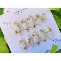 ราคา เล็บปลอม สีเจลแท้100 เล็บปลอมเจลแท้ สีมุก เล็บเจล เล็บปลอม เล็บปลอมสวย เล็บปลอมยาวแหลม (20666425643)