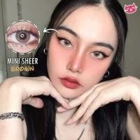 ราคา คอนแทคเลนส์ รุ่น Mini Sheer Gray Brown ยี่ห้อ Kitty kawaii ค่าสายตาปกติถึง 7 00 (23357572070)