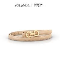 ราคา Yolanda เข็มขัดหนัง PU เส้นเล็ก ดีไซน์เกาหลี น่ารักๆ สไตล์มินิมอล แมทง่าย ใส่ง่ายกับทุกลุค หัวเข็มขัดสีเงิน ทอง เข็มขัดใส่ทำงาน เข็มใส่เที่ยว สีเอิร์ธโทน FF1601 FF1609 (24399408974)