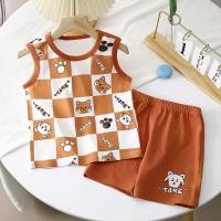 ราคา Local Stock DXSS 2PCS Children Sets Casual Baby Cotton Sleeveless T Shirts Shorts Tank Top Baby Boy Clothing Set Infant Baby Boy Clothes Suits (23911921909)