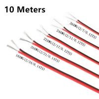 ราคา 10 เมตร 18 20 22 24 26 วัด AWG สายไฟฟ้าทองแดงกระป๋องฉนวนพีวีซีขยาย LED แถบสายสีแดงสีดำลวด (22206912587)