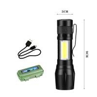 ราคา ไฟฉาย USB ไฟฉายแบบชาร์จ ไฟฉายแรงสูง ไฟฉายพกพาจิ๋ว LED Flashlights 1 3 ชั่วโมง 9 ซม (23605485254)