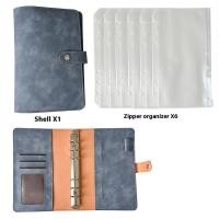 ราคา ซองเงินสด PU ที่หนีบธนบัตร6รู6กระเป๋ามีซิปสามารถถอดออกได้กระเป๋าเก็บบัตรเงินสด (24369082657)