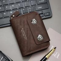 ราคา QNQN กระเป๋าสตางค์ผู้ชายสล็อตกระเป๋าสตางค์ใส่เหรียญกระเป๋าสตางค์ผู้ชายธุรกิจกระเป๋าสตางค์สามพับสไตล์วินเทจคุณภาพสูงสีน้ำตาลดำ (24527484572)