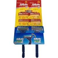 ราคา Gillette Super thin ll blue 2 flexi ยิลเลตต์ มีดโกนหนวด รุ่นแพคพิเศษ เหลือง4 ฟ้า2ด้าม (24298756719)