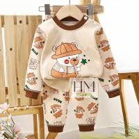 ราคา ชุดนอนแขนยาว ขายาว เสื้อผ้าเด็ก ชุดนอนกันหนาว ผ้าcotton อายุ6เดือน 3ปี (22796770025)