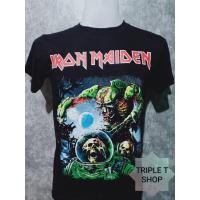 ราคา เสื้อยืดคอกลม สกรีนลาย IRON MAIDEN (7982817784)