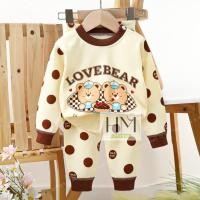 ราคา ชุดนอนแขนยาว ขายาว เสื้อผ้าเด็ก ชุดนอนกันหนาว ผ้าcotton อายุ6เดือน 3ปี (22796770015)