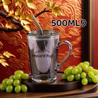 ราคา แก้วน้ำมีหูจับสไตล์ Ins ดีไซน์มินิมอล พร้อมหลอดดูด สำหรับผู้ชายและผู้หญิง คู่รัก ใช้ในบ้านและออฟฟิศ แก้วน้ำแก้วหนา (24261519238)