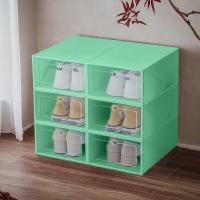 ราคา กล่องรองเท้า กล่องใส่รองเท้า แบบใส ฝาเปิดฝาหน้า พลาสติกแข็ง น้ํากันน้ํา กล่องใส่รองเท้าลิ้นชัก วางซ้อนกันได้ (24048622105)