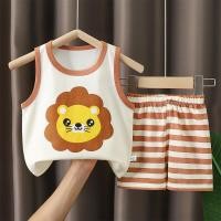 ราคา Local Stock DXSS 2PCS Children Sets Casual Baby Cotton Sleeveless T Shirts Shorts Tank Top Baby Boy Clothing Set Infant Baby Boy Clothes Suits (23911921901)