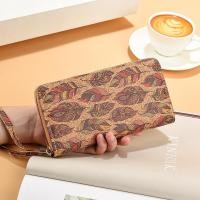 ราคา QNQN ผู้หญิงแฟชั่นดอกไม้กระเป๋าสตางค์ PU Soft Woodgrain กระเป๋าสตางค์ลำลองขนาดใหญ่ความจุยาวซิปกระเป๋าสตางค์สำหรับโทรศัพท์ (24156127288)
