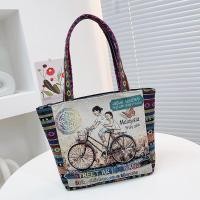 ราคา QNQN Fashion tote bag high end ethnic style womens handbag large capacity womens armpit bag portable outdoor commuting handbag embroidered canvas handbag (23377032398)